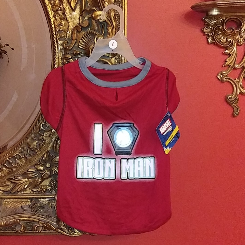 0319 Marvel Iron Man Dog T-Shirt